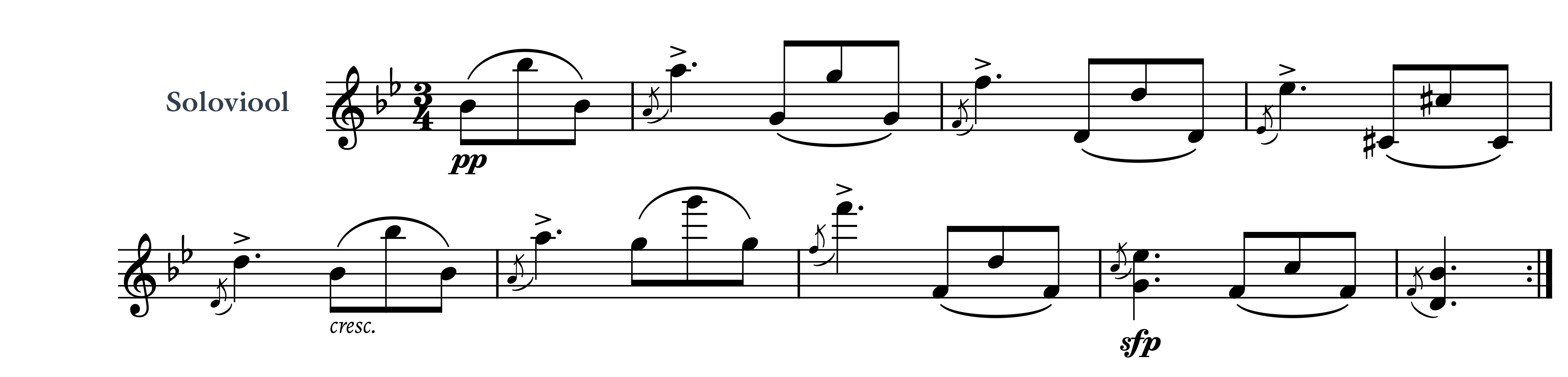 Voorbeeld 3: Typisch Weense ornamentaties in de soloviool
