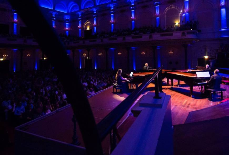 Eeuwfeest Simeon Ten Holt: Canto ostinato op vier piano's