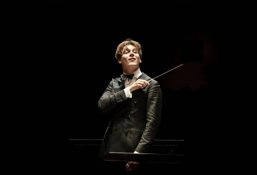 Klaus Mäkelä en Janine Jansen bij het Concertgebouworkest