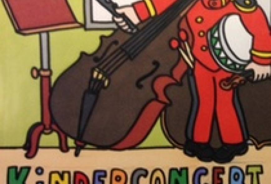Kleurplaat bij kinderconcert Dubbel Bas
