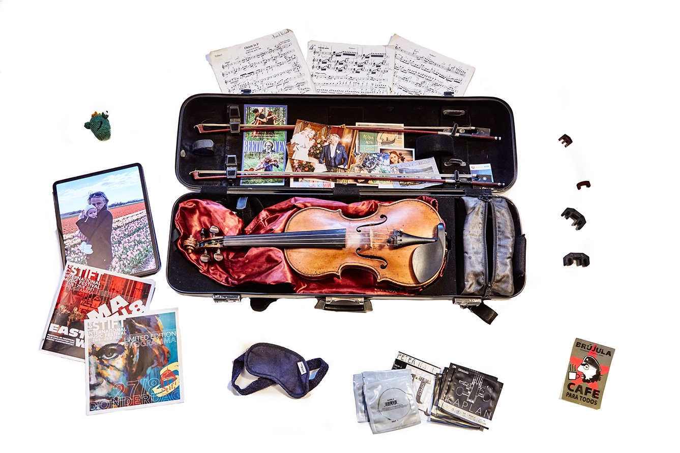 De koffer van violist Daniel Rowland