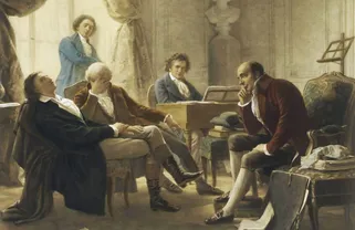 Ludwig van Beethoven met vrienden