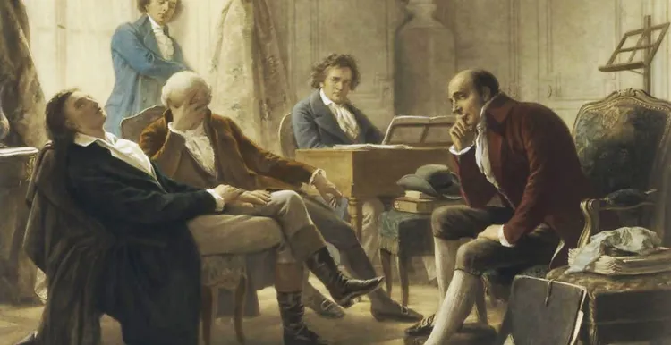 Ludwig van Beethoven met vrienden