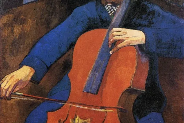 De Cellist. Portret van Upaupa Scheklud