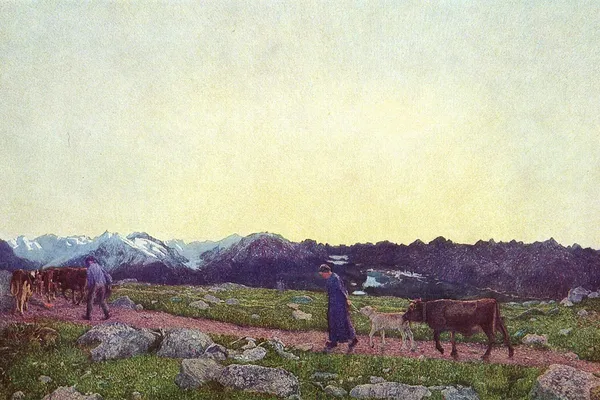 La natura; uit het drieluik La vita – La natura – La morte door Giovanni Segantini, 1896-99