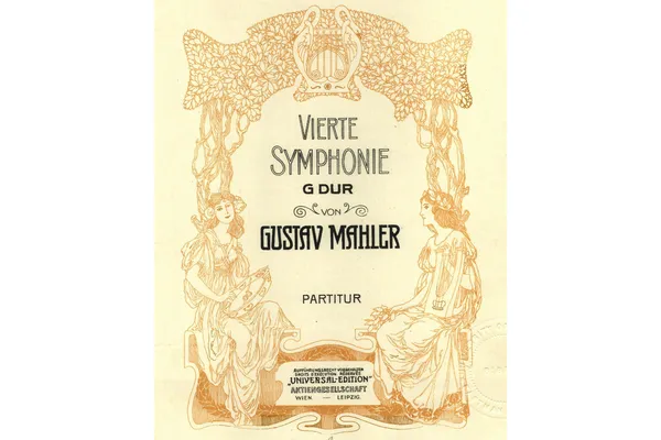 Voorblad van een partituur van Gustav Mahlers Vierde symfonie