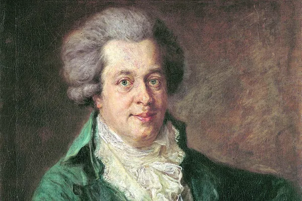 Wolfgang Amadeus Mozart, door Johann Georg Edlinger