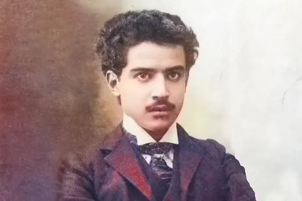 Ingekleurde foto van Manuel Ponce, jaartal onbekend