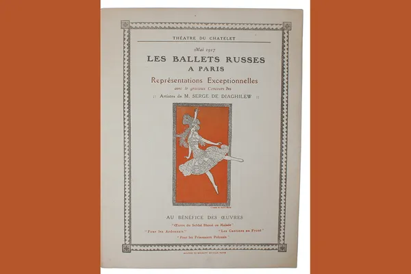 Omslag van een programmaboekje van Les Ballets Russes, 1917