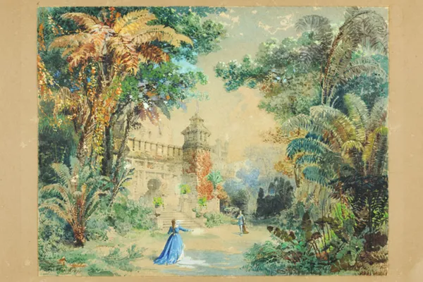 Scène uit Il Guarany, door Carlo Ferrario, 1870