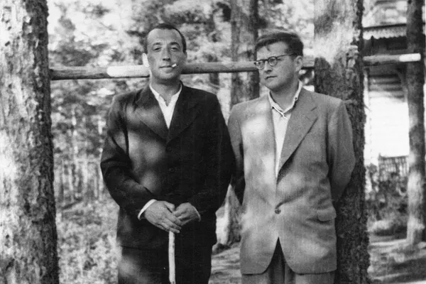 Dmitri Sjostakovitsj en Isaac Glikman, zomer 1948