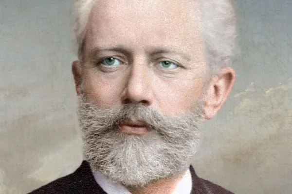 Ingekleurde foto van Pjotr Tsjaikovski uit 1888