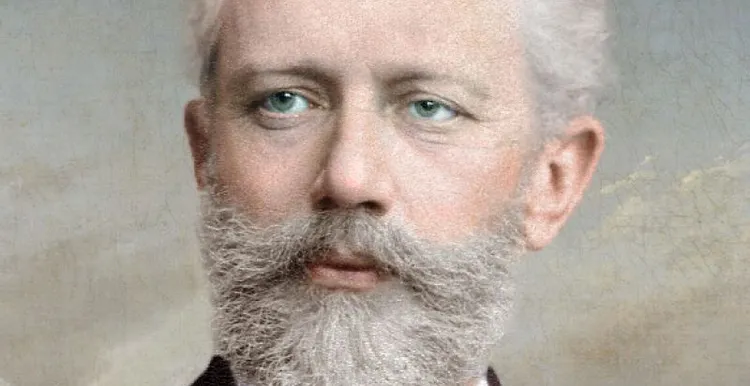 Ingekleurde foto van Pjotr Tsjaikovski uit 1888