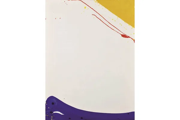 Untitled, door Sam Francis, 1954; het Japanse begrip ma speelde een centrale rol in zijn werk
