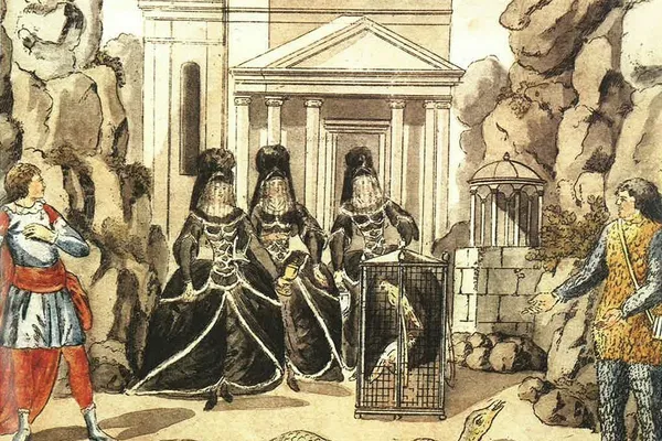 Het decor van de zauberflöte